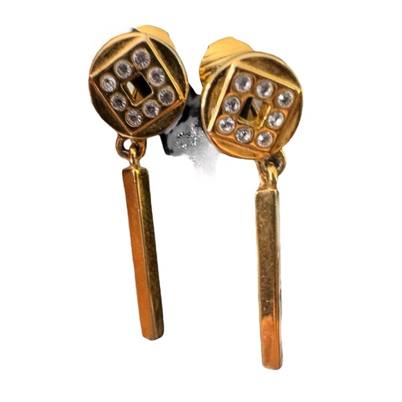 Givenchy Jewelry - 36. GIVENCHY Rhinestone earrings clip on